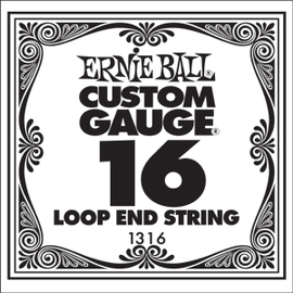 Струна для електрогітар ERNIE BALL .016 Loop End P01316, image 